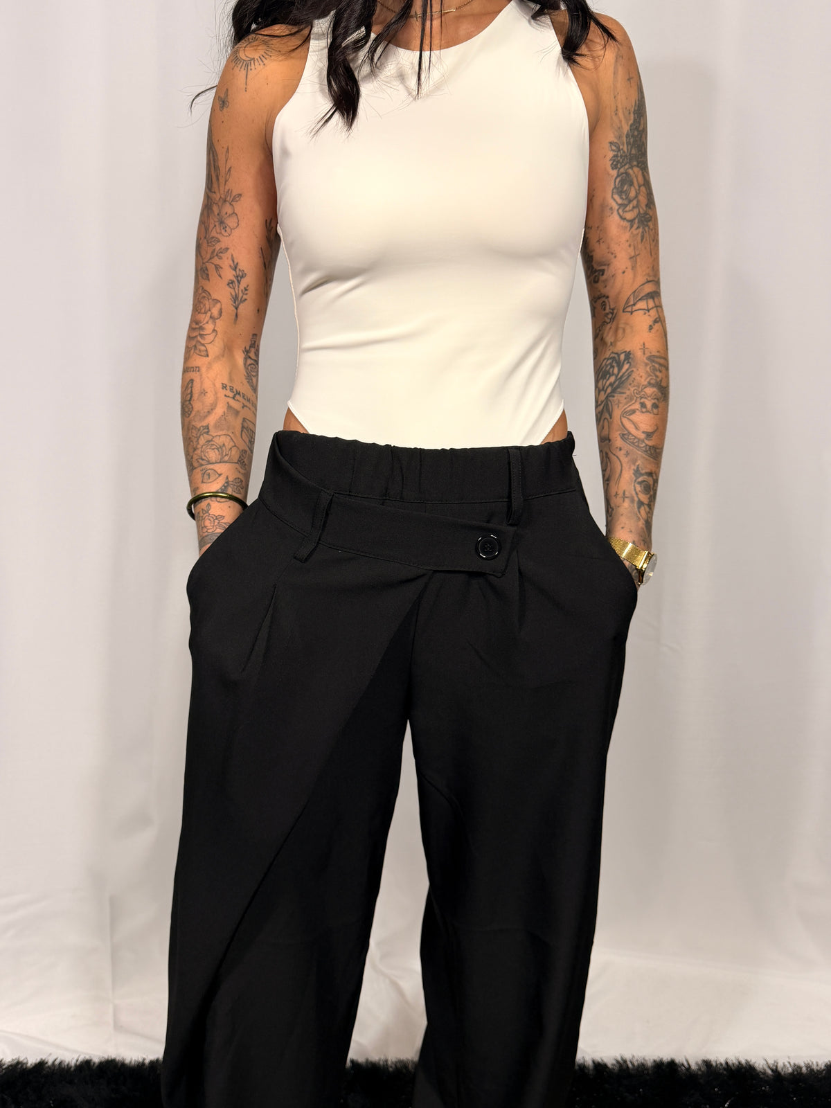 Body sans manche col rond