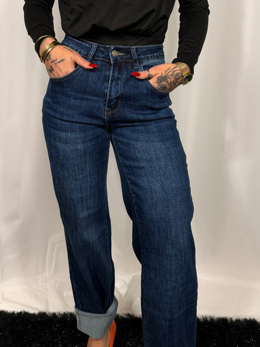Jeans Wide Leg Taille Haute