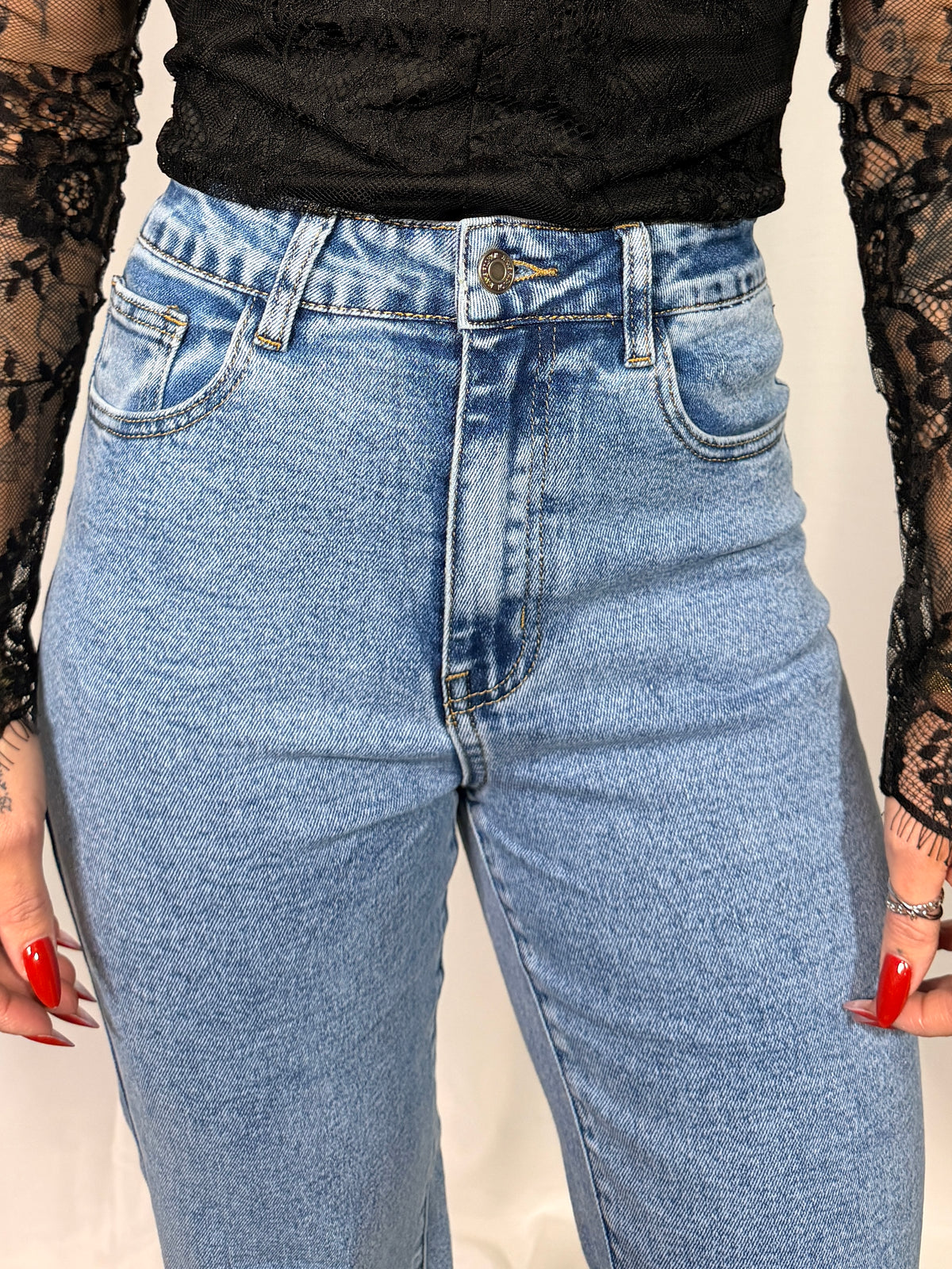 Jean Taille Haute Wide Leg Stretch