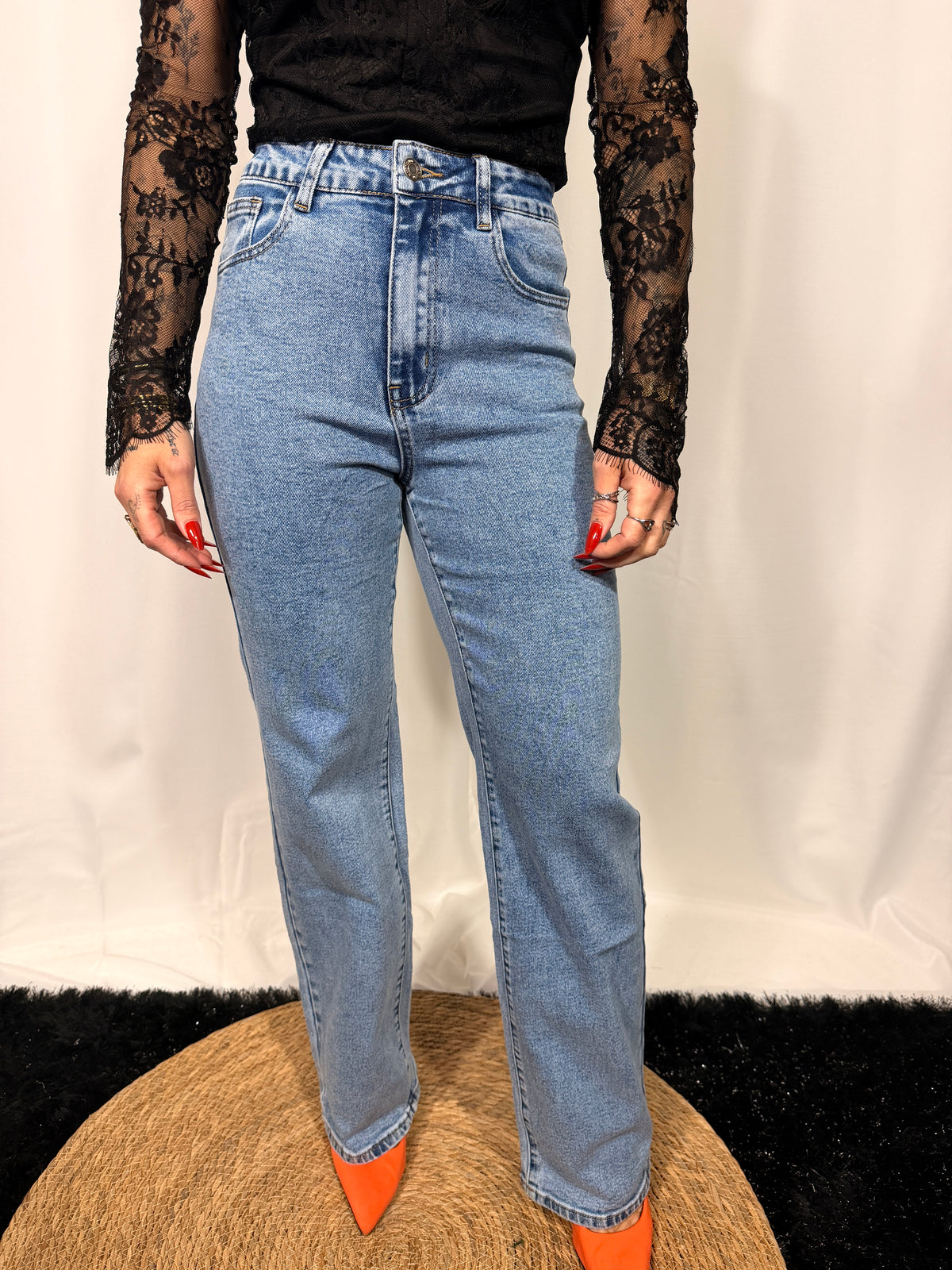 Jean Taille Haute Wide Leg Stretch