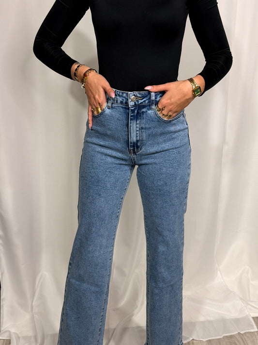 Jean Taille Haute Wide Leg Stretch